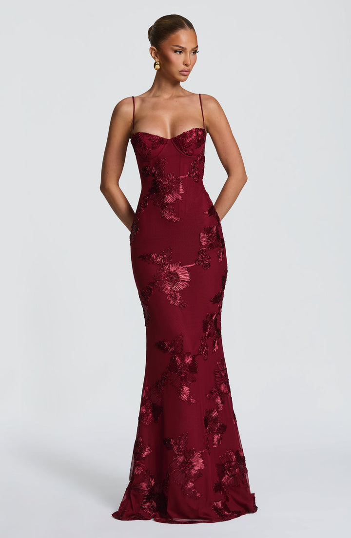 Damen Maxikleid, Schnürung