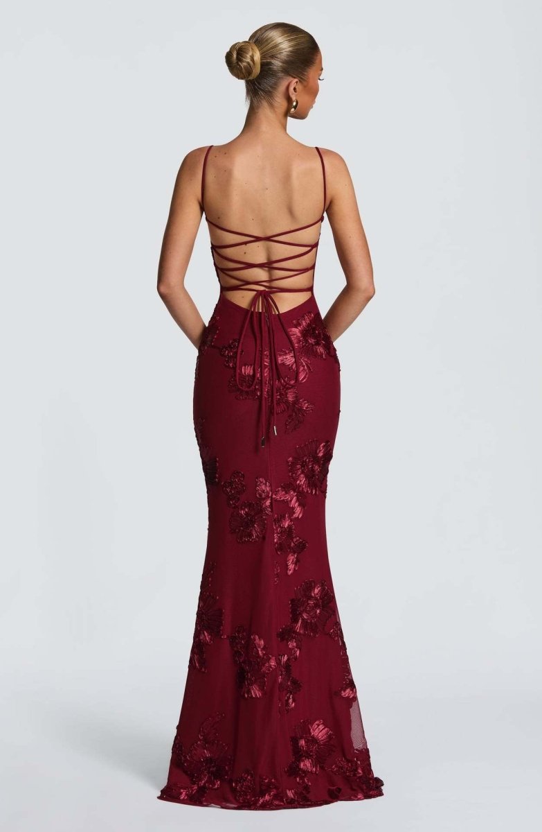 Damen Maxikleid, Schnürung