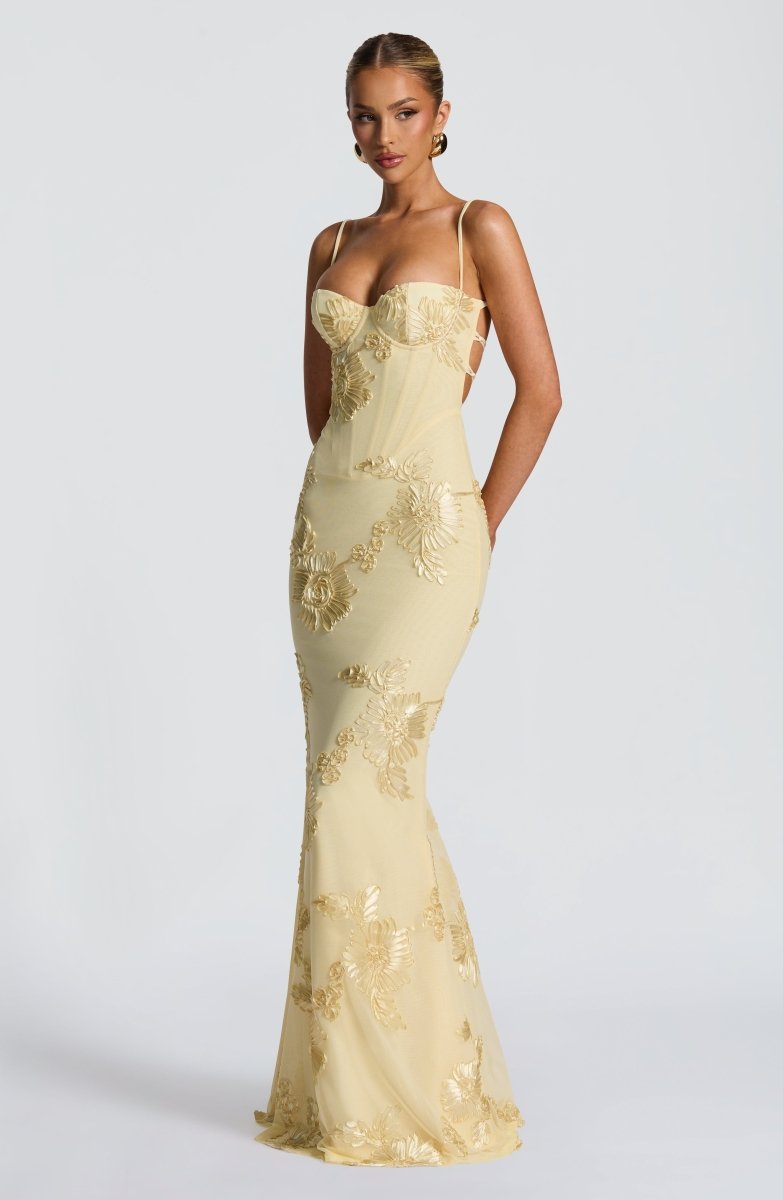 Damen Maxikleid, Schnürung