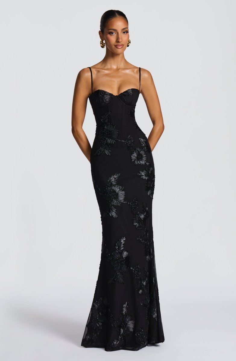 Damen Maxikleid, Schnürung