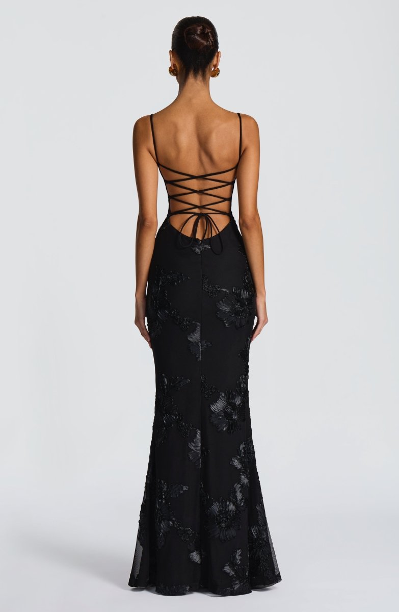 Damen Maxikleid, Schnürung