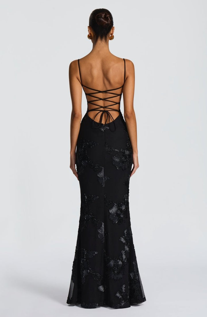 Damen Maxikleid, Schnürung