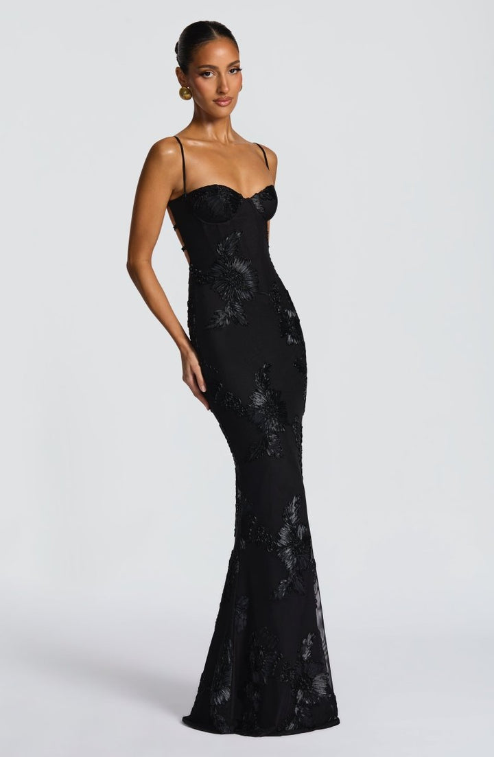 Damen Maxikleid, Schnürung