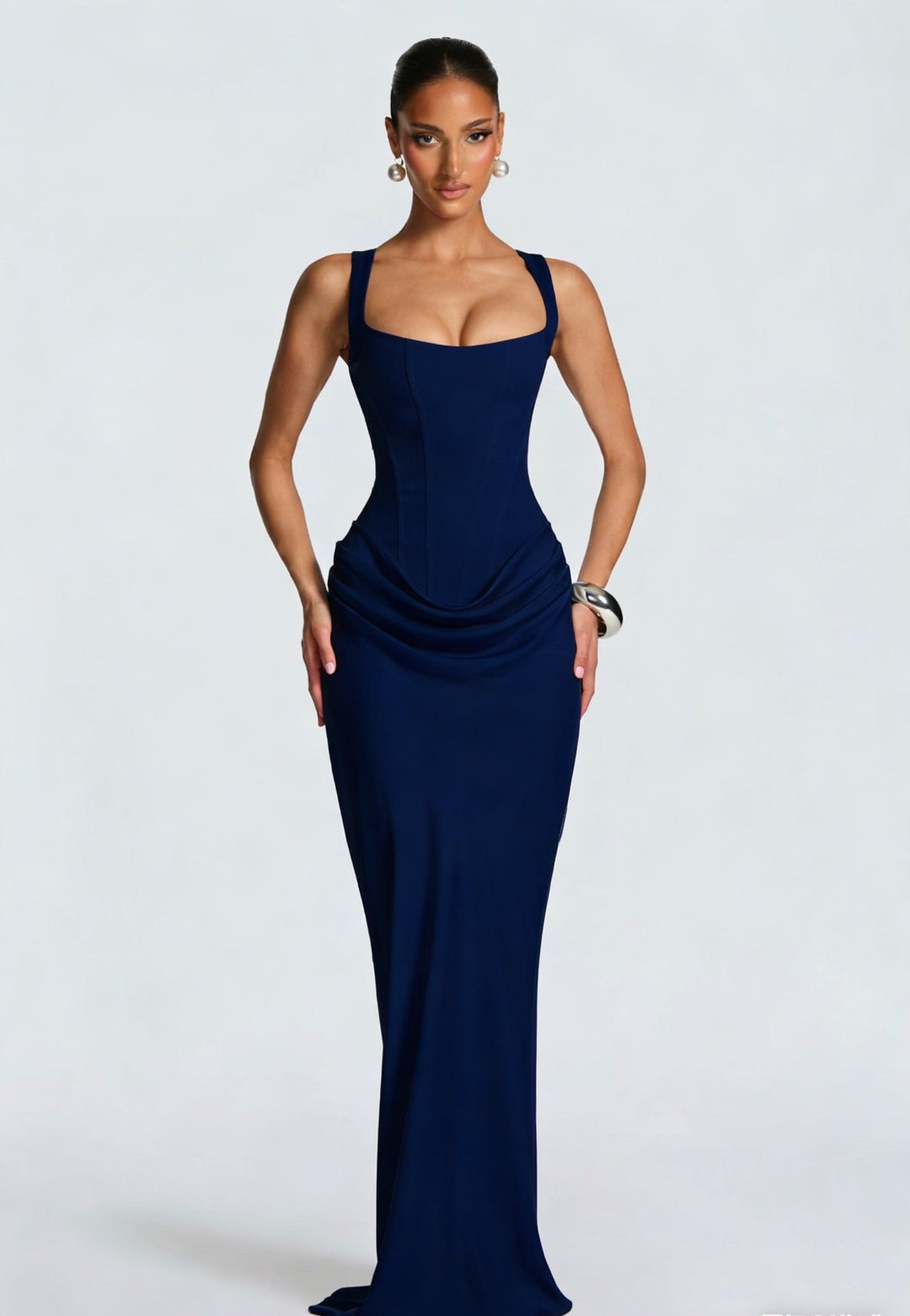 Damen Ärmelloses Maxikleid mit quadratischem Ausschnitt