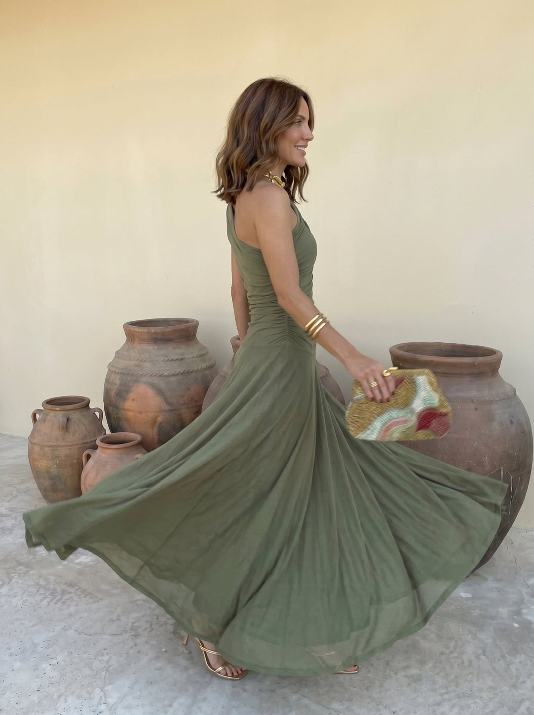 Serena | Damen Maxi Off-Shoulder Kleid