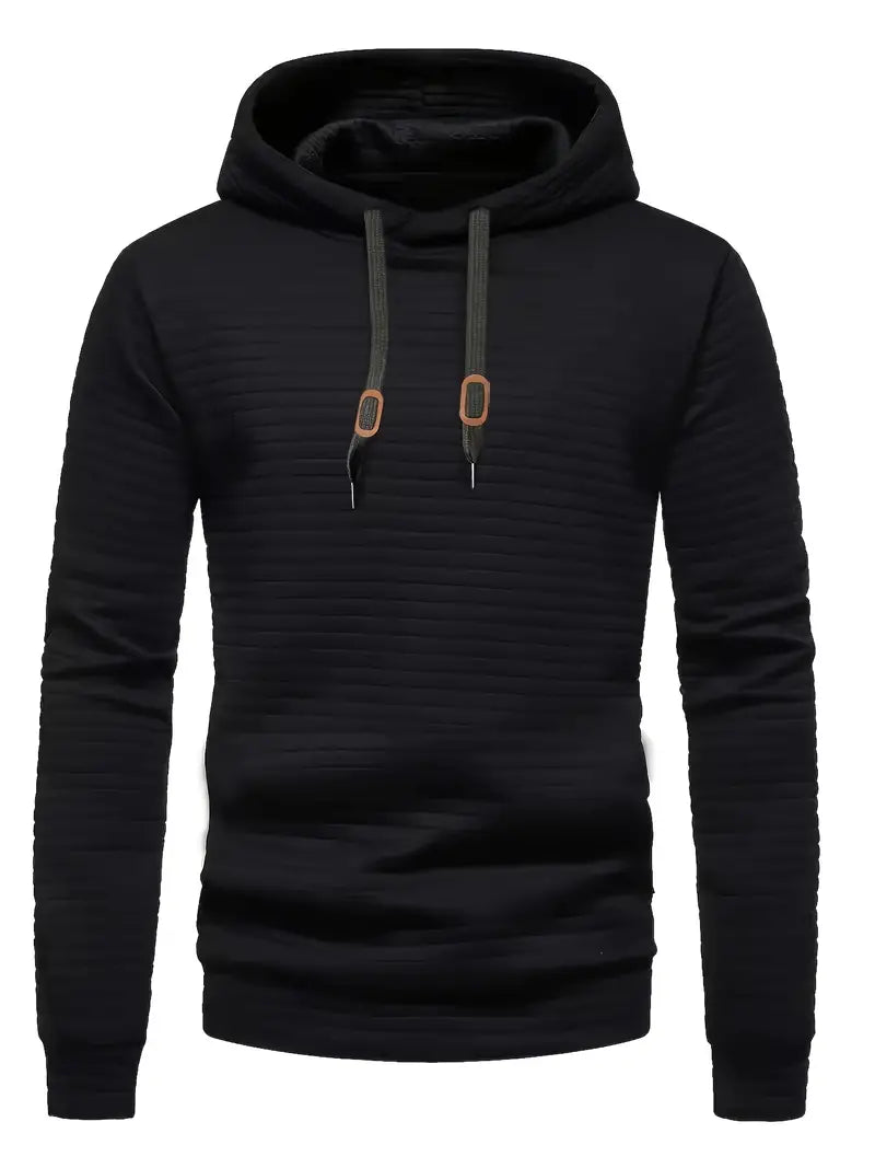 Emanuele | Männer Waffel Casual Hoodies für Herren mit Kapuze und langen Ärmeln