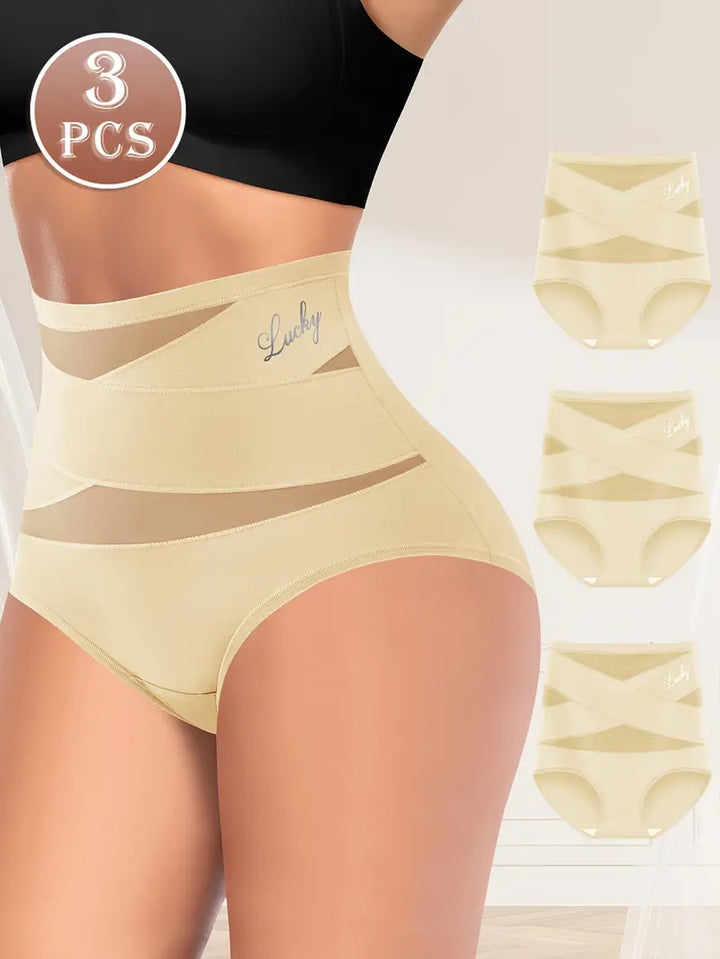 Elvy | Damen Hohe Taille Bauchkontrolle Slips