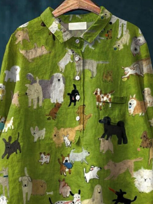 Bluey | Hundekunst-Shirt mit langen Ärmeln