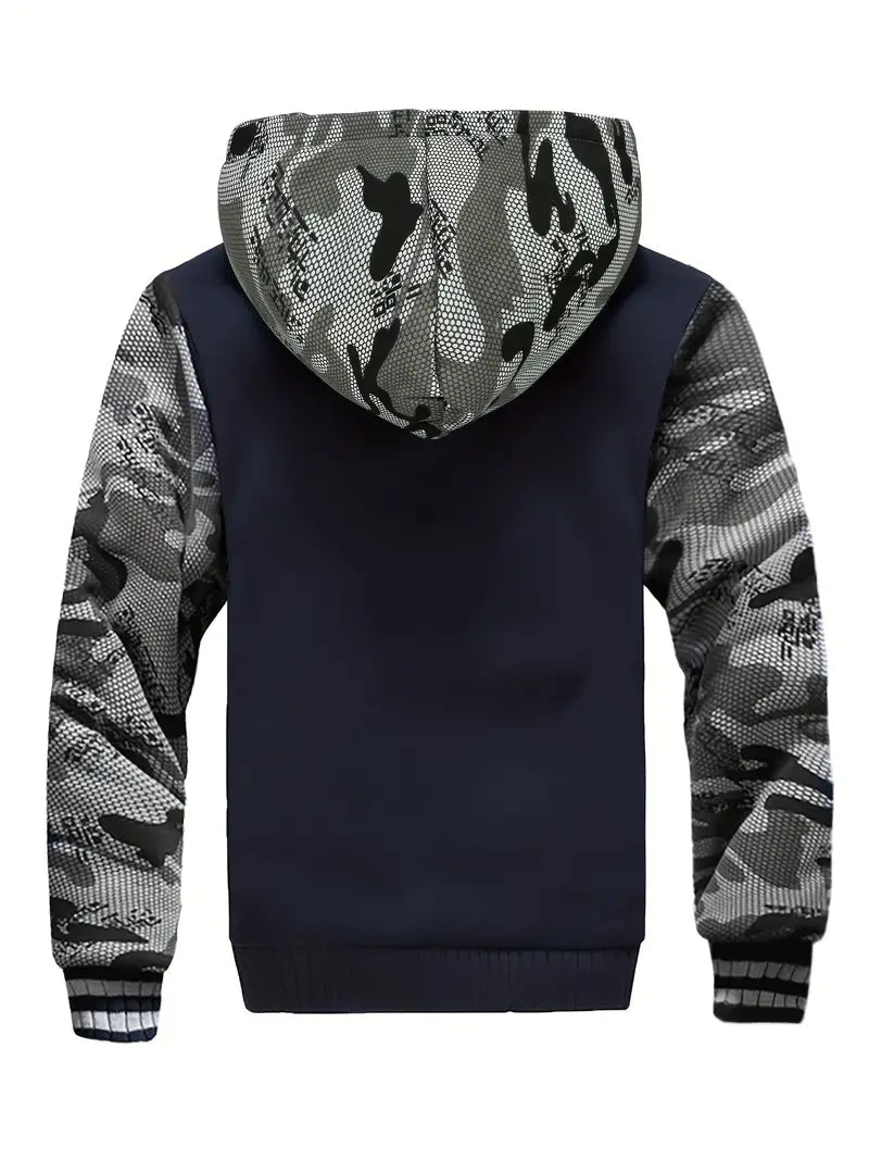 Noah | Warme Herren Jacke mit Kapuze und langen Ärmeln