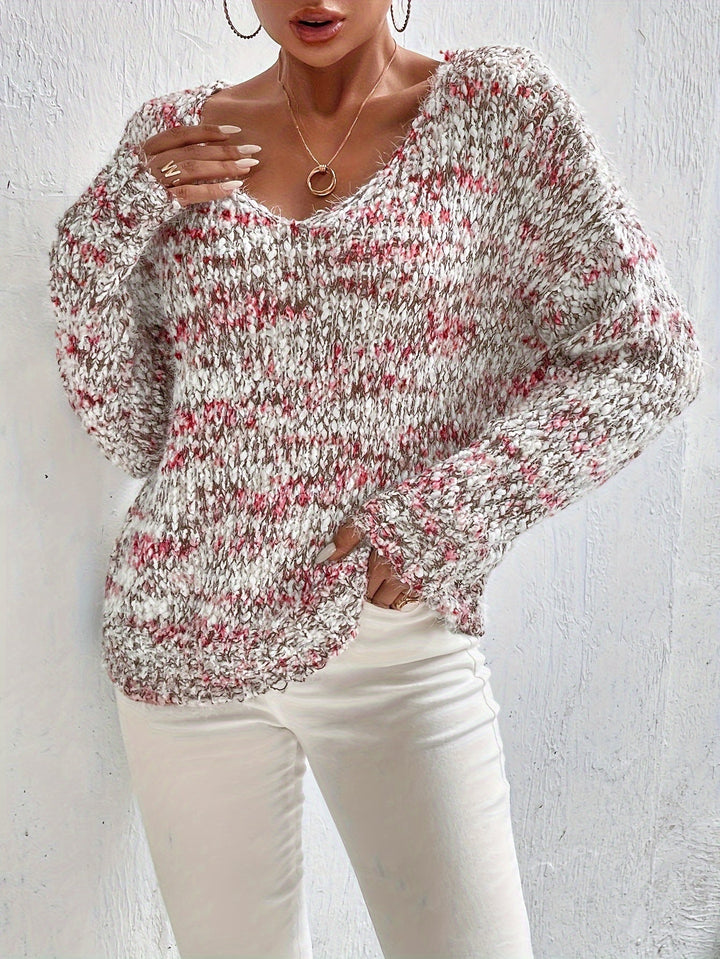 Serina | Lässiger Pullover für Damen mit langen Ärmeln und Batik-Optik