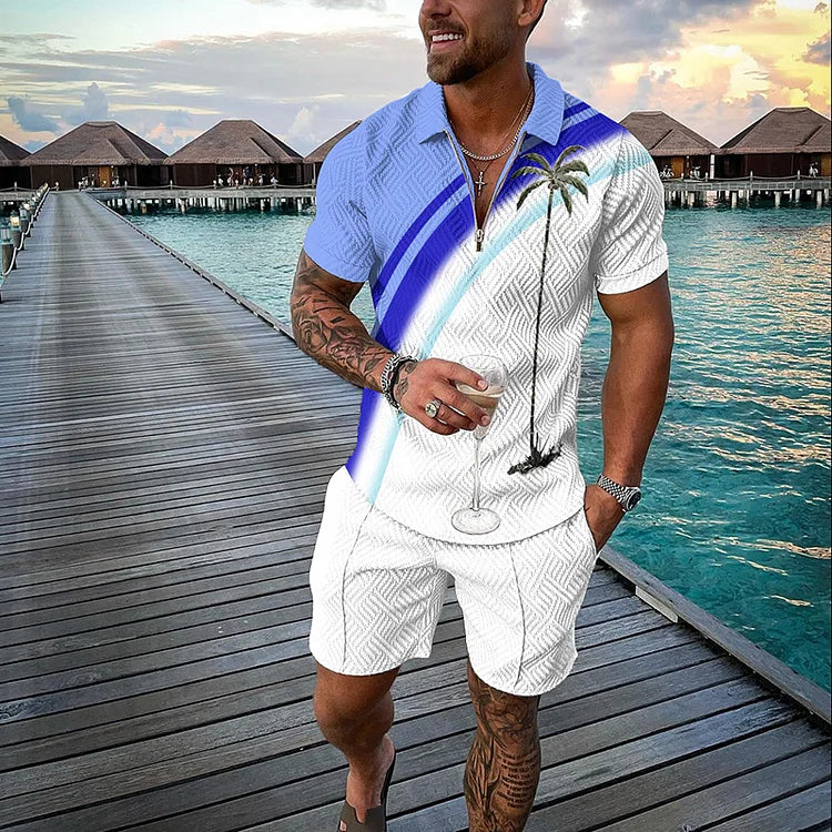 Max | Tropicana Poloshirt- und Shorts-Set für Herren