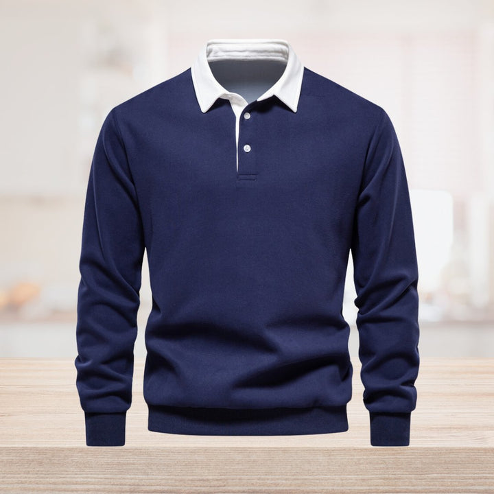Poloshirt für Herren mit langen Ärmeln