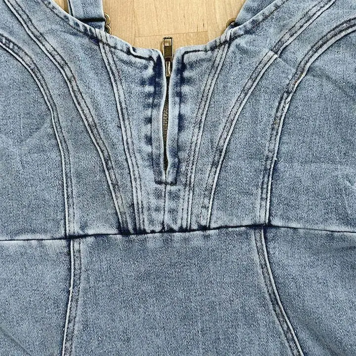 Mirabella | Denim-Midikleid für Damen mit verstellbaren Trägern
