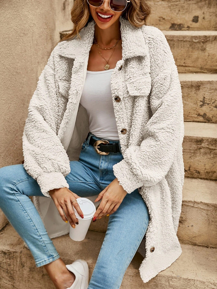 Helena | Damen Mantel mit Hemdkragen und Brusttaschen