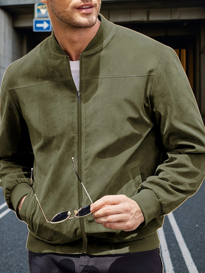 Mason | Stilvolle Zip-Up Jacke für Herren mit Stehkragen und langen Ärmeln