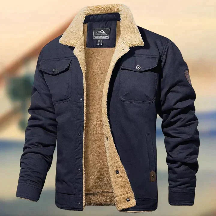 Giuseppe | Bomberjacke für Herren mit futter, langen Ärmeln und Herzmuster