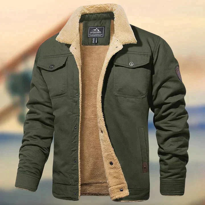 Giuseppe | Bomberjacke für Herren mit futter, langen Ärmeln und Herzmuster