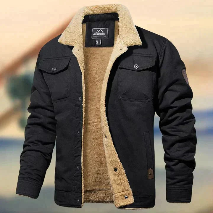 Giuseppe | Bomberjacke für Herren mit futter, langen Ärmeln und Herzmuster