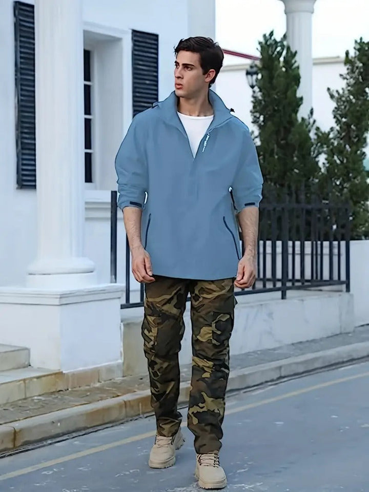 Drizzle | Leichter Wasserdichter Windjacke für Herren mit Kapuze und langen Ärmeln