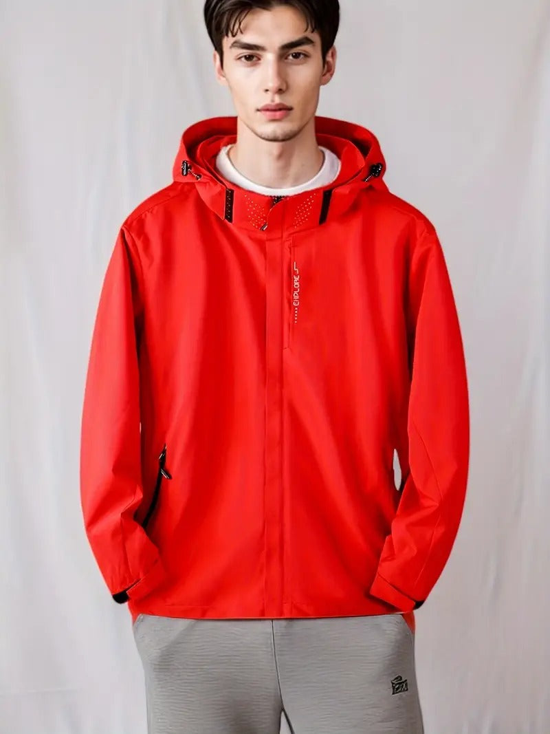 Drizzle | Leichter Wasserdichter Windjacke für Herren mit Kapuze und langen Ärmeln