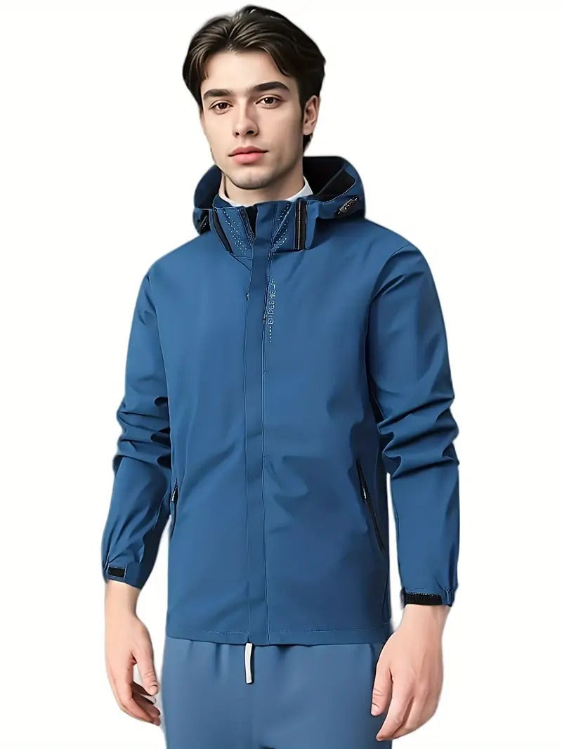 Drizzle | Leichter Wasserdichter Windjacke für Herren mit Kapuze und langen Ärmeln