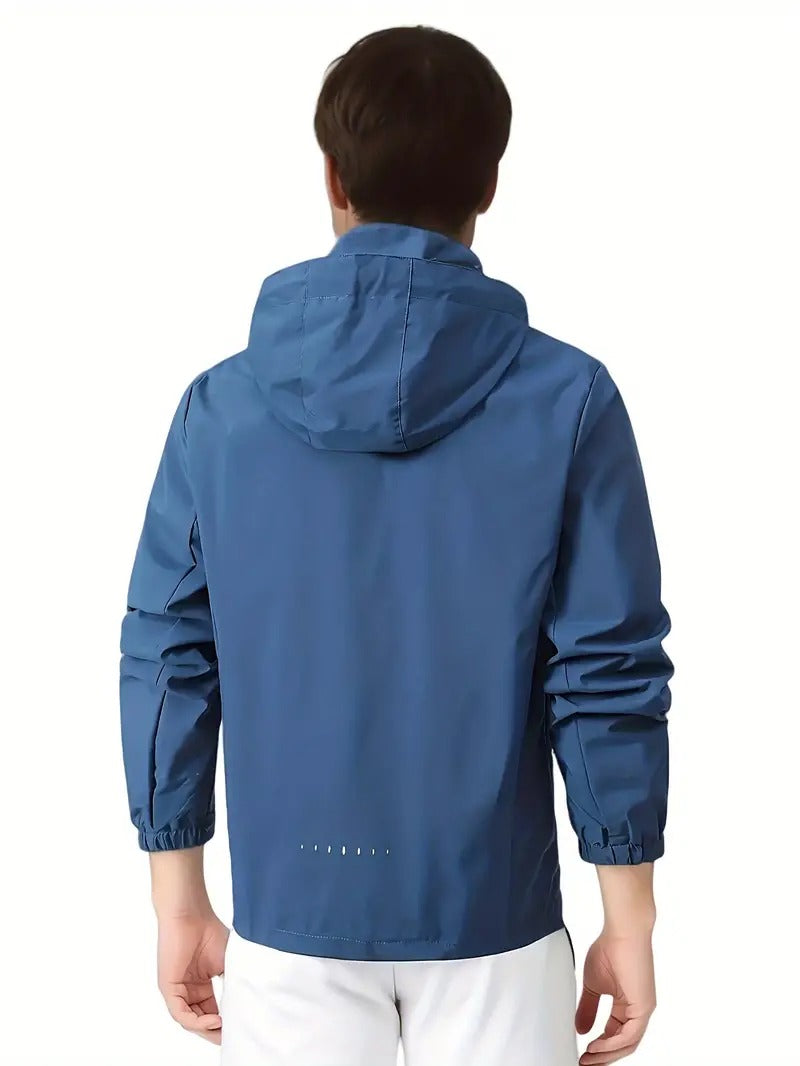 Drizzle | Leichter Wasserdichter Windjacke für Herren mit Kapuze und langen Ärmeln