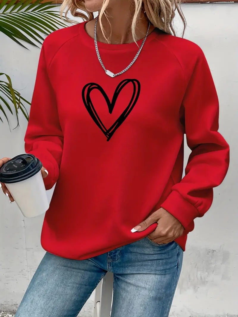 Heartzone | Lässiges Sweatshirt für Damen mit Herzmotiv