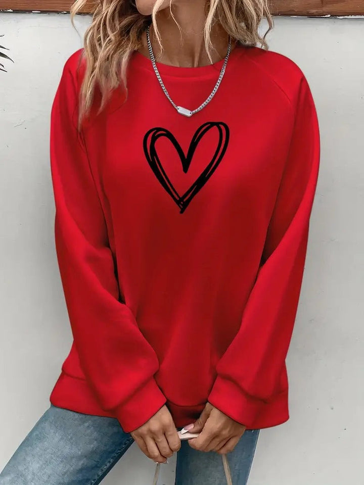 Heartzone | Lässiges Sweatshirt für Damen mit Herzmotiv