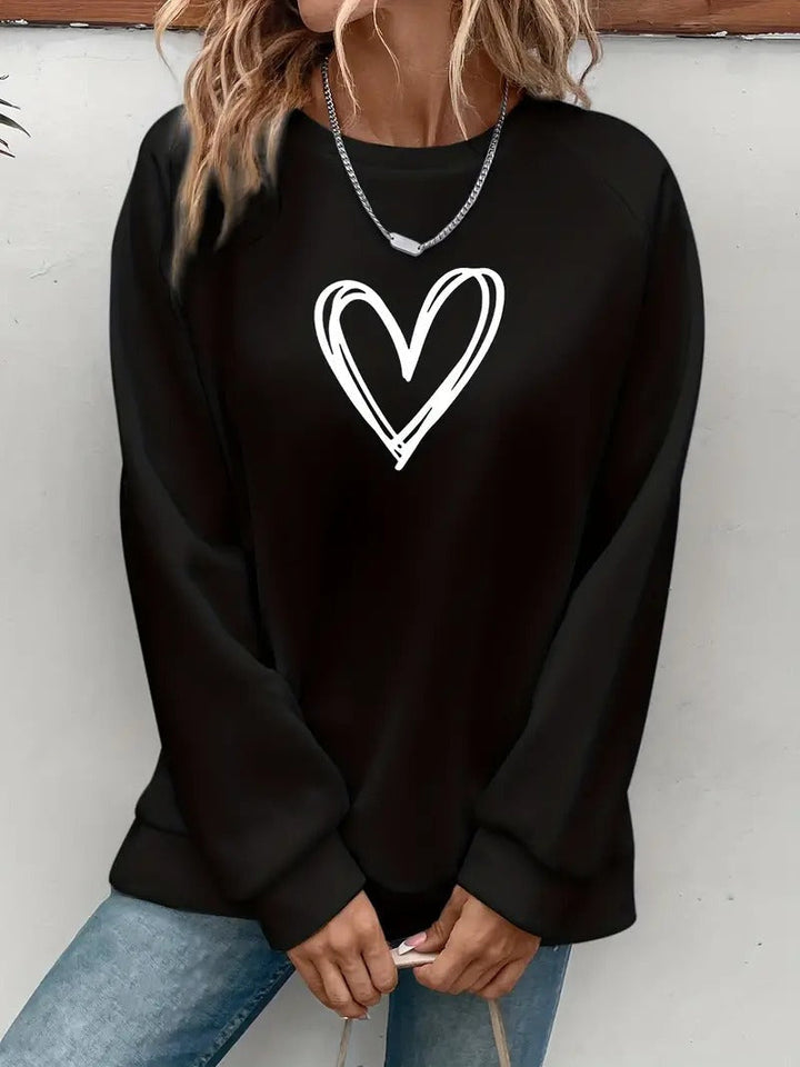 Heartzone | Lässiges Sweatshirt für Damen mit Herzmotiv