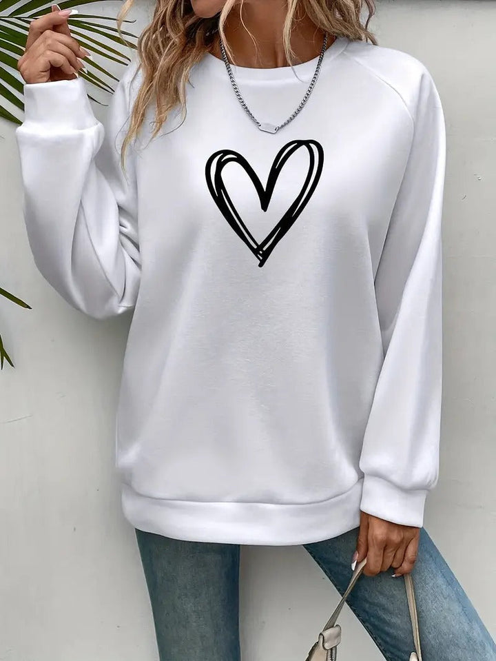 Heartzone | Lässiges Sweatshirt für Damen mit Herzmotiv