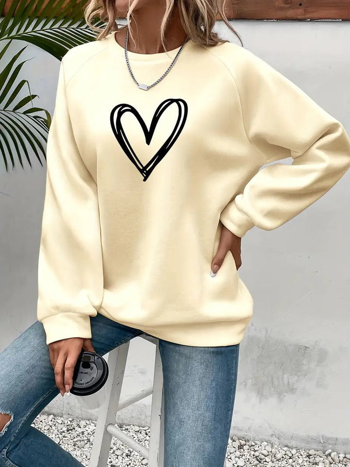 Heartzone | Lässiges Sweatshirt für Damen mit Herzmotiv