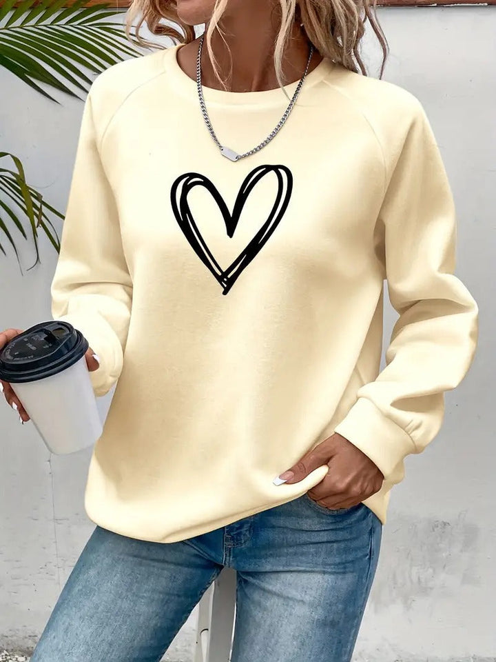 Heartzone | Lässiges Sweatshirt für Damen mit Herzmotiv
