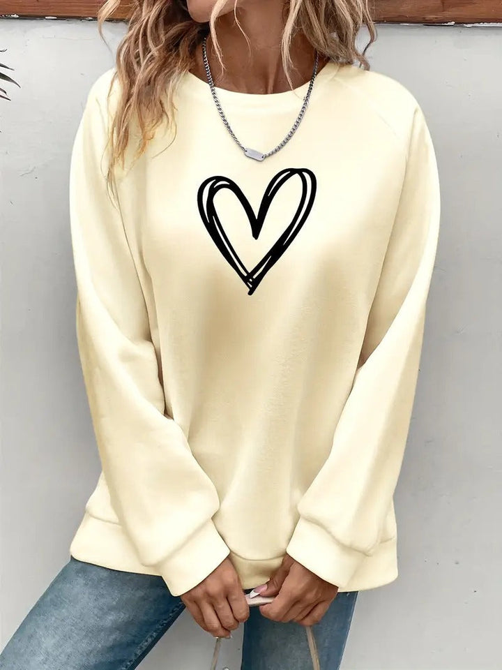 Heartzone | Lässiges Sweatshirt für Damen mit Herzmotiv