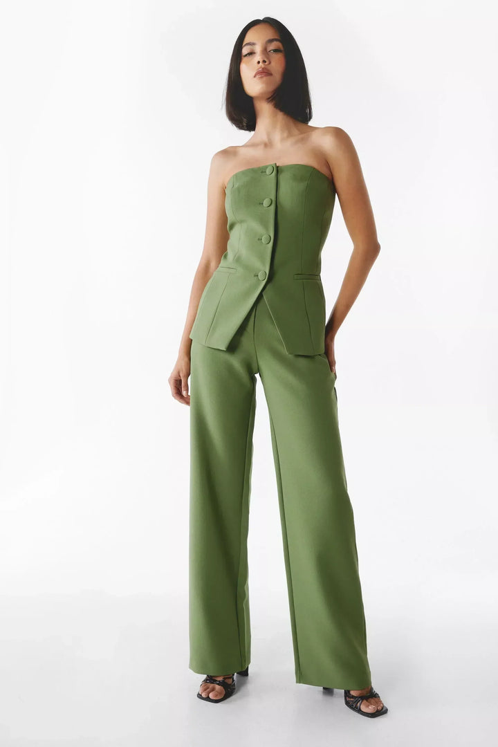BRIA | Strapless Zweiteiliges Set mit Knöpfen