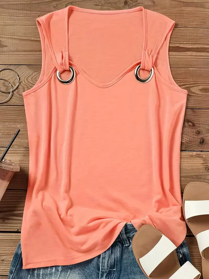 Vivid | Schickes ärmelloses Sommer-Top für Damen mit Rundhalsausschnitt