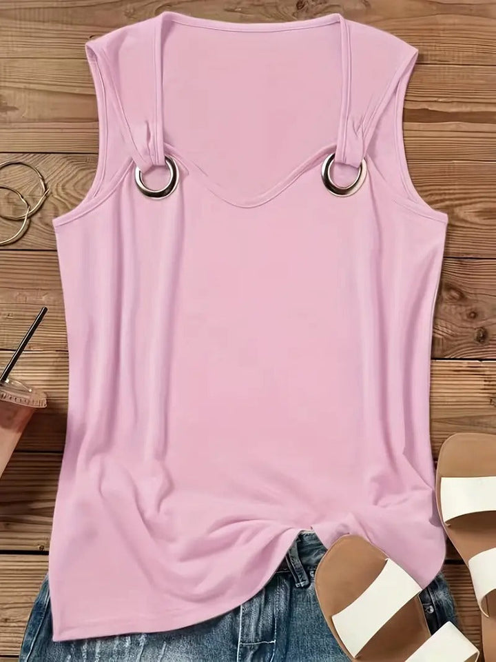 Vivid | Schickes ärmelloses Sommer-Top für Damen mit Rundhalsausschnitt