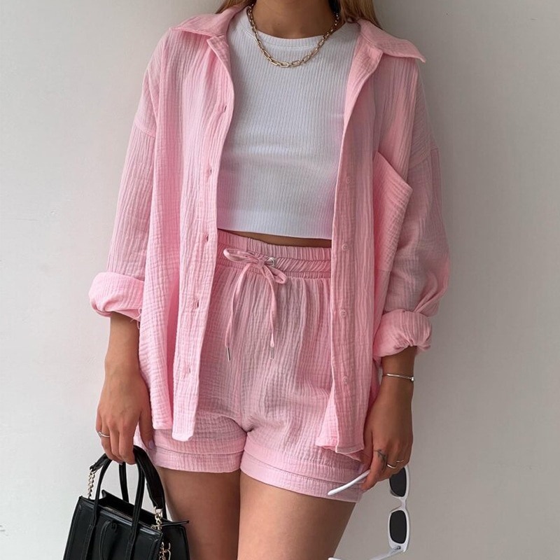 April | Casual Cotton Loungewear Set für Damen