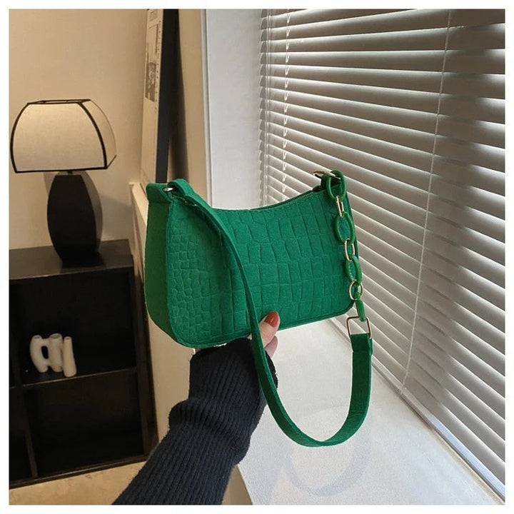 Magnella | Elegante Schultertasche im Krokodil-Präge-Design für Damen