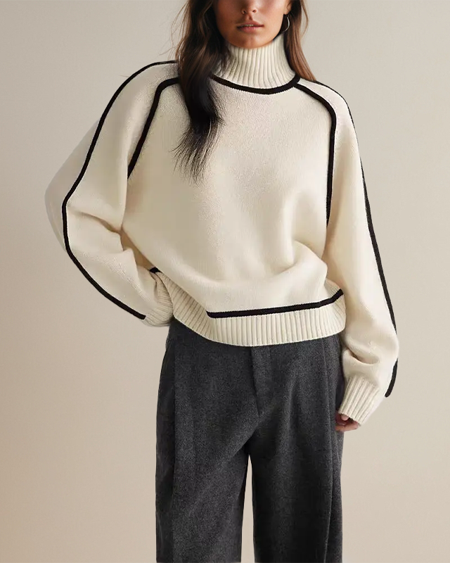 Sophie | Hochwertiger Pullover für Damen mit Rollkragen und langen Ärmeln