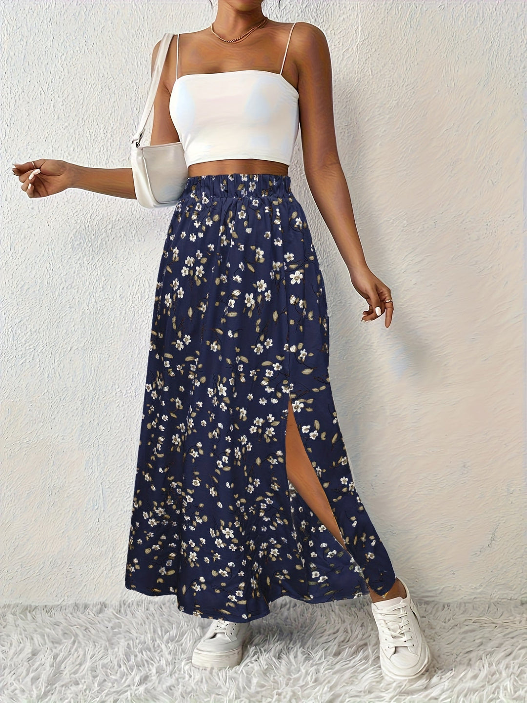 Paige | Floral Print Maxi Rock für Damen