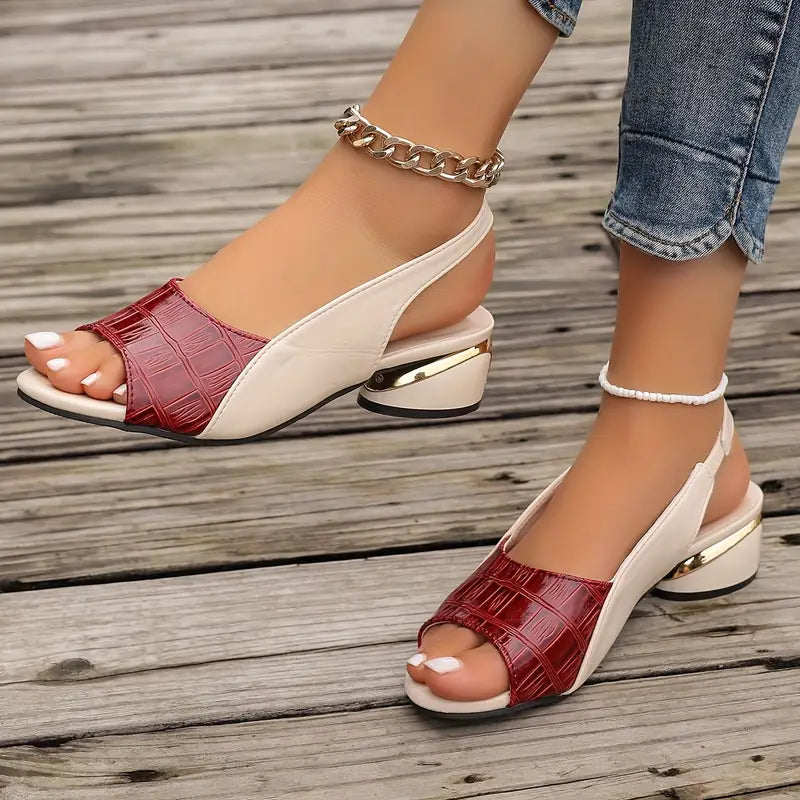 Estelle | Elegante Orthopädische Sandalen für Damen mit mittelhohem Absatz