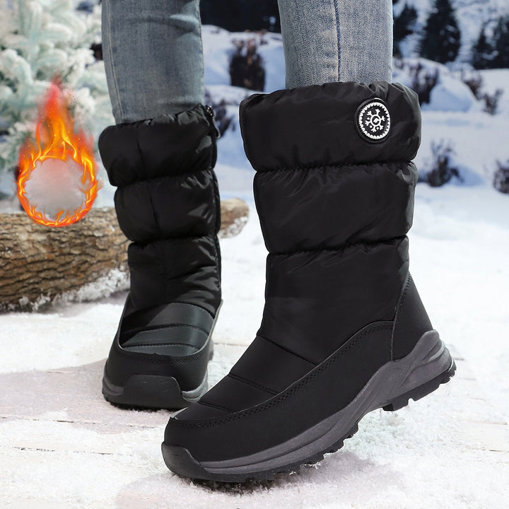 Premium Winterstiefel für Damen bis zur Wade mit flachem Absatz