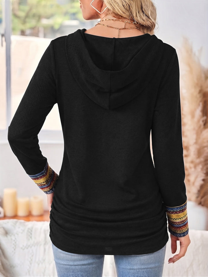Vera | Damen Top mit langen Ärmeln und Knöpfen