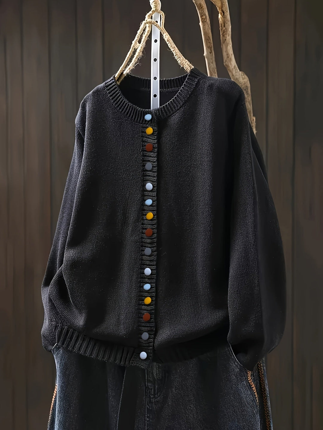 Ezra | Stilvoller Lässiger Cardigan für Damen mit Rundhalsausschnitt
