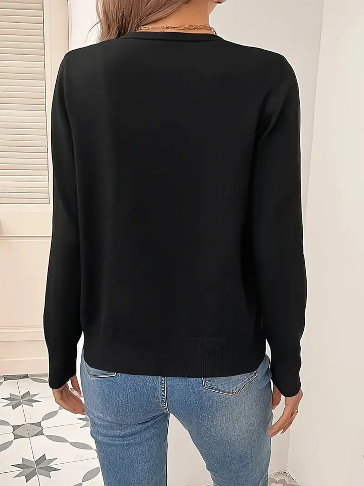 Odele | Anmutiger Minimalistischer Cardigan für Damen mit V-Ausschnitt
