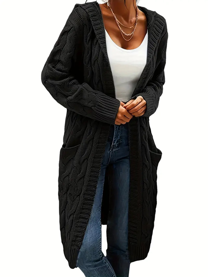 Navya | Damen Freizeit Cardigan mit V-Ausschnitt und langen Ärmeln