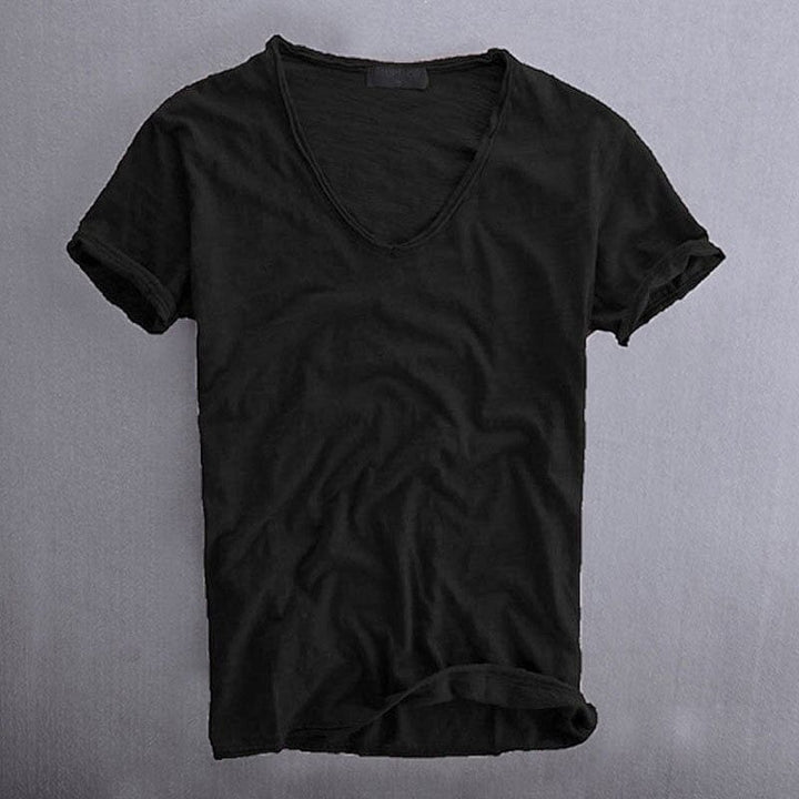 Michele | T-Shirt für Herren mit V-Ausschnitt und kurzen Ärmeln