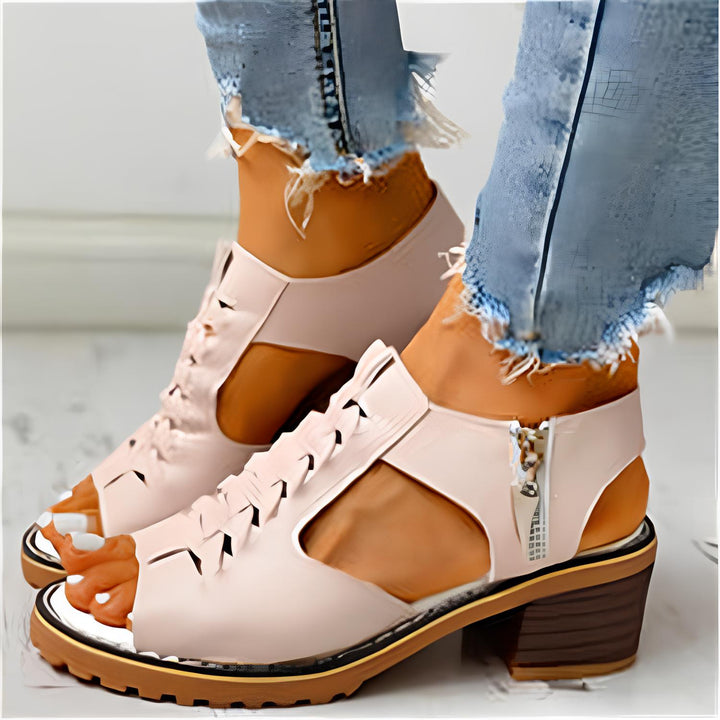 Steffie | Orthopädische Damen-Sandalen mit Blockabsatz