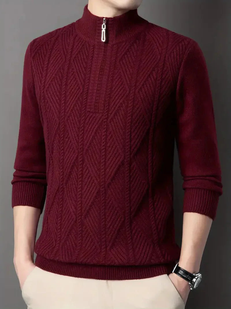 Brit und Boho | Der Everest Kabelstrickpullover mit Stehkragen