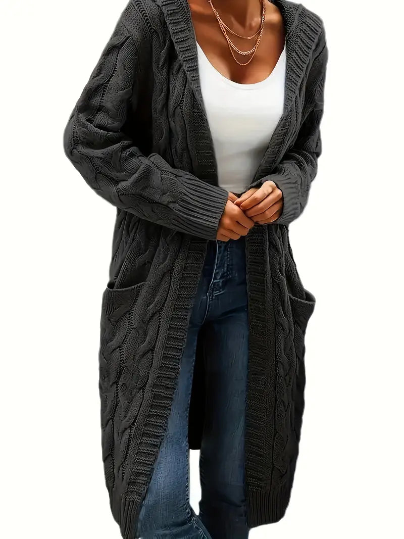 Navya | Damen Freizeit Cardigan mit V-Ausschnitt und langen Ärmeln